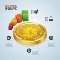 bitcoin infografikelement vektor