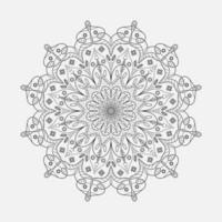 dekoratives Luxus-Mandala-Muster auf transparentem Hintergrund, zum druckbaren Ausmalen. vektor