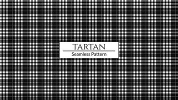 svart och vit rutigt mönster vektor bakgrund, tartan tyg textur