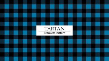 blauer und schwarzer Karomuster-Vektorhintergrund, Tartan-Gewebebeschaffenheit vektor