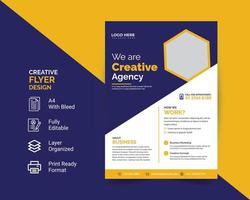 Corporate-Business-Flyer-Layout im A4-Format. vektor