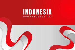 realistischer indonesischer unabhängigkeitstag hintergrund. - Vektor. vektor