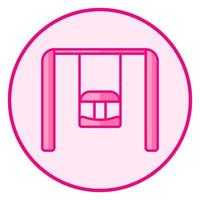 schwingen. rosafarbenes Baby-Symbol auf weißem Hintergrund, Linienkunst-Vektordesign. vektor