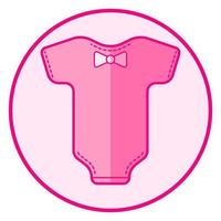 Body. rosafarbenes Baby-Symbol auf weißem Hintergrund, Linienkunst-Vektordesign. vektor