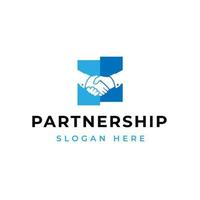 Designvorlage für Handshake- und Partnerschaftslogo. Logo-Design für das beste Angebot vektor