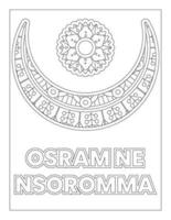 afrikanska adinkra symboler målarbok osramne nsoromma vektor