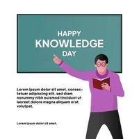 Happy Knowledge Day Vektor-Illustrationsvorlage. vektor