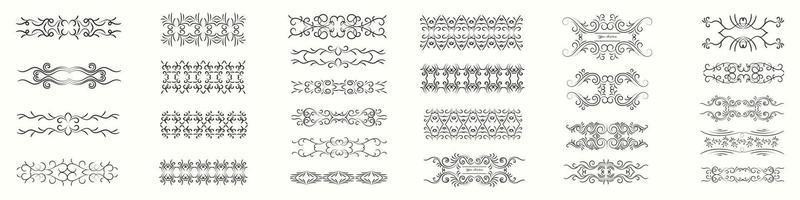 typografische dekorative Verzierung der Weinlese, Aufkleber und Abzeichen, klassischer Verzierungsrahmen, Vektorsatz kalligrafische Gestaltungselemente, dekorative kunstvolle Elemente und Abzeichen, Elementvektorillustration vektor