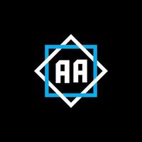 AA-Buchstaben-Logo-Design auf schwarzem Hintergrund. aa kreatives kreisbuchstabe-logo-konzept. aa Briefgestaltung. vektor