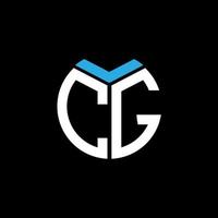 CG kreatives Kreisbuchstabe-Logokonzept. CG-Briefgestaltung. vektor
