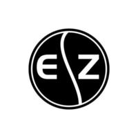 ez kreativa cirkel brev logotyp koncept. ez-bokstavsdesign. vektor