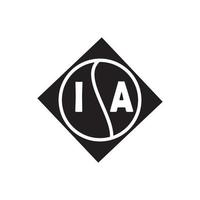 ia kreatives kreisbuchstabe-logo-konzept. ua Briefgestaltung. vektor