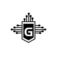 g kreatives Kreisbuchstabe-Logokonzept. g Briefgestaltung. vektor