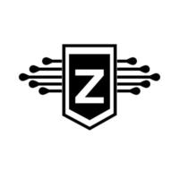 z kreatives kreisbuchstabe-logo-konzept. z Briefgestaltung. vektor