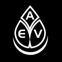 aev kreatives kreisbuchstabe-logo-konzept. aev Briefgestaltung. vektor