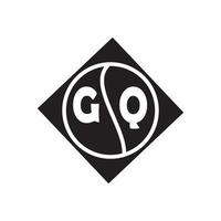 gq kreativ cirkel brev logotyp koncept. gq bokstavsdesign. vektor