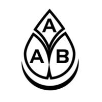 aab brev logotyp design på svart bakgrund. aab kreativ cirkel brev logotyp koncept. aab bokstavsdesign. vektor