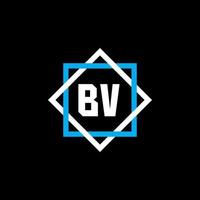 bv brev logotyp design på svart bakgrund. bv kreativa cirkel brev logotyp koncept. bv bokstavsdesign. vektor