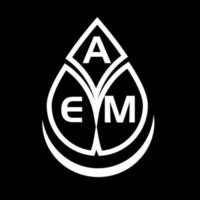 aem kreativ cirkel brev logotyp koncept. aem bokstavsdesign. vektor