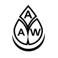 Aaw-Brief-Logo-Design auf schwarzem Hintergrund. aaw kreatives kreisbuchstabe-logo-konzept. aaw Briefgestaltung. vektor
