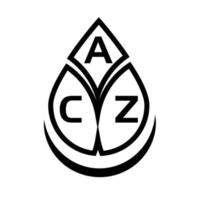 acz kreatives Kreisbuchstabe-Logokonzept. acz Briefgestaltung. vektor