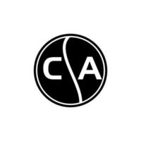 ca kreativa cirkel brev logotyp koncept. ca bokstavsdesign. vektor