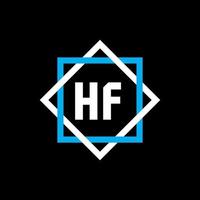 hf kreatives Kreisbuchstabe-Logokonzept. hf Briefgestaltung. vektor