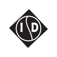 id kreativer kreis buchstabe logo konzept. ID-Brief-Design. vektor