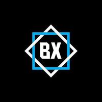 bx brev logotyp design på svart bakgrund. bx kreativ cirkel brev logotyp koncept. bx bokstavsdesign. vektor