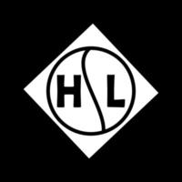 hl kreatives Kreisbuchstabe-Logokonzept. hl Briefgestaltung. vektor