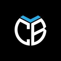 cb kreatives Kreisbuchstabe-Logokonzept. cb Briefgestaltung. vektor