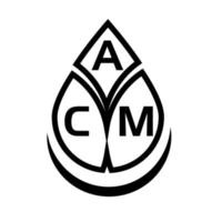 acm kreatives Kreisbuchstabe-Logokonzept. acm-Briefgestaltung. vektor
