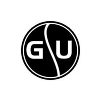 gu kreativ cirkel brev logotyp koncept. gu bokstavsdesign. vektor