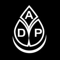 adp kreatives Kreisbuchstabe-Logokonzept. adp Briefgestaltung. vektor