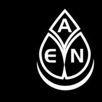 aen kreatives Kreis-Buchstaben-Logo-Konzept. aen Briefgestaltung. vektor