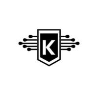 k kreatives Kreisbuchstabe-Logokonzept. k Briefgestaltung. vektor