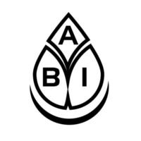 abi kreativ cirkel brev logotyp koncept. abi bokstavsdesign. vektor