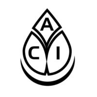 aci kreatives Kreisbuchstabe-Logokonzept. aci Briefgestaltung. vektor