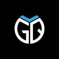 gq kreatives Kreisbuchstabe-Logokonzept. gq Briefgestaltung. vektor