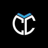 cc kreatives Kreisbuchstabe-Logokonzept. cc-Briefgestaltung. vektor