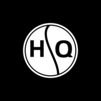 hq kreatives Kreisbuchstabe-Logokonzept. HQ-Briefgestaltung. vektor