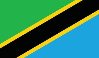 vektor illustration av tanzania flagga.