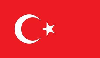 Vektor-Illustration der Türkei-Flagge. vektor