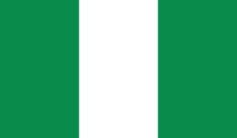 Vektor-Illustration der Nigeria-Flagge. vektor