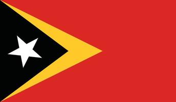 Vektor-Illustration der Flagge von Timor-Leste. vektor