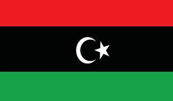 Vektor-Illustration der Libyen-Flagge. vektor