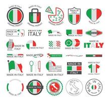 Etiketten von Made in Italy