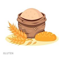 Illustration von Gluten vektor