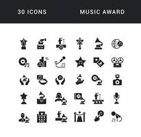 Vektor einfache Symbole des Musikpreises