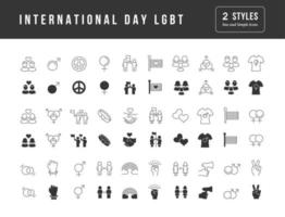 Vektor einfache Symbole des internationalen Tages lgbt